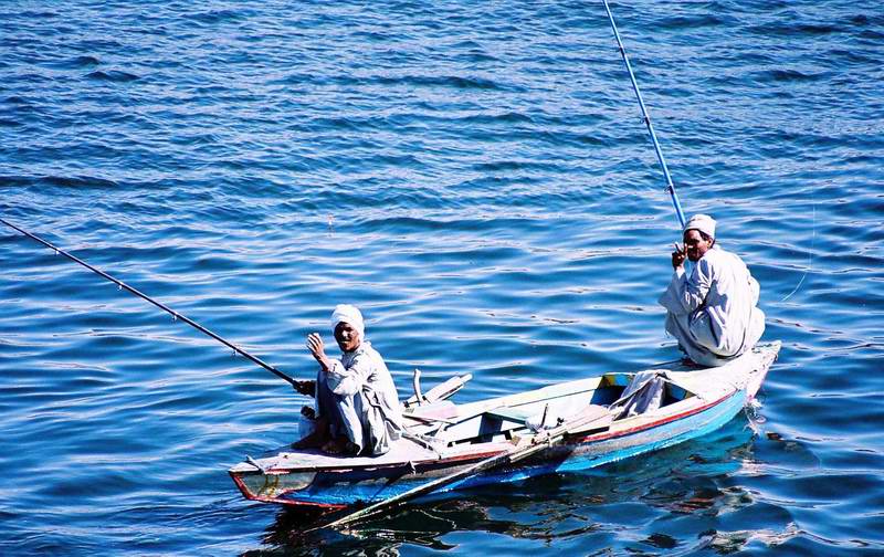 Fishing at Nile River